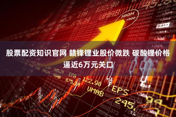 股票配资知识官网 赣锋锂业股价微跌 碳酸锂价格逼近6万元关口